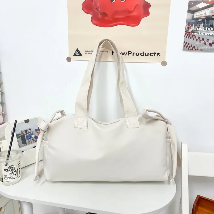Women's Pu Leather Solid Color Bow Knot Streetwear Square Zipper Shoulder Bag display picture 15