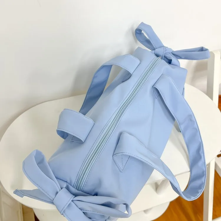 Women's Pu Leather Solid Color Bow Knot Streetwear Square Zipper Shoulder Bag display picture 20