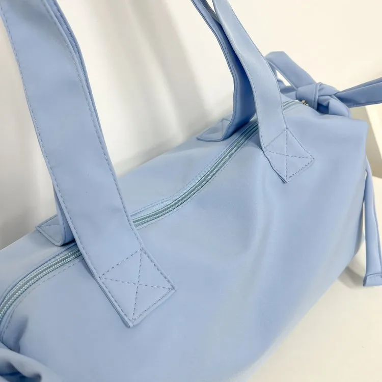 Women's Pu Leather Solid Color Bow Knot Streetwear Square Zipper Shoulder Bag display picture 18