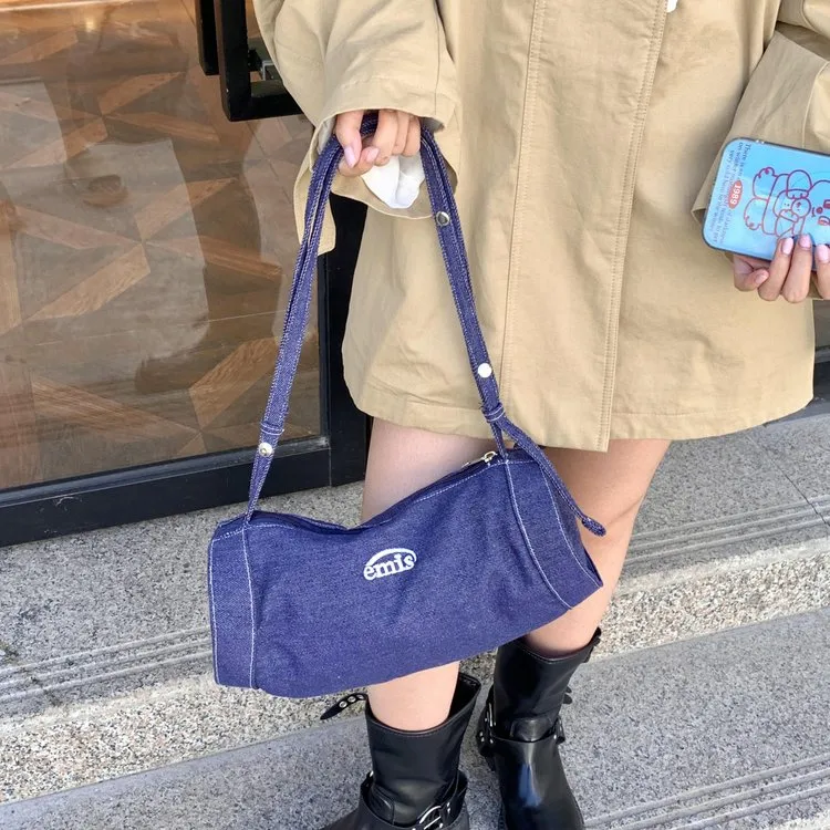 Women's Nylon Vocabulary Words/Name Solid Color Streetwear Cylindrical Zipper Shoulder Bag display picture 15