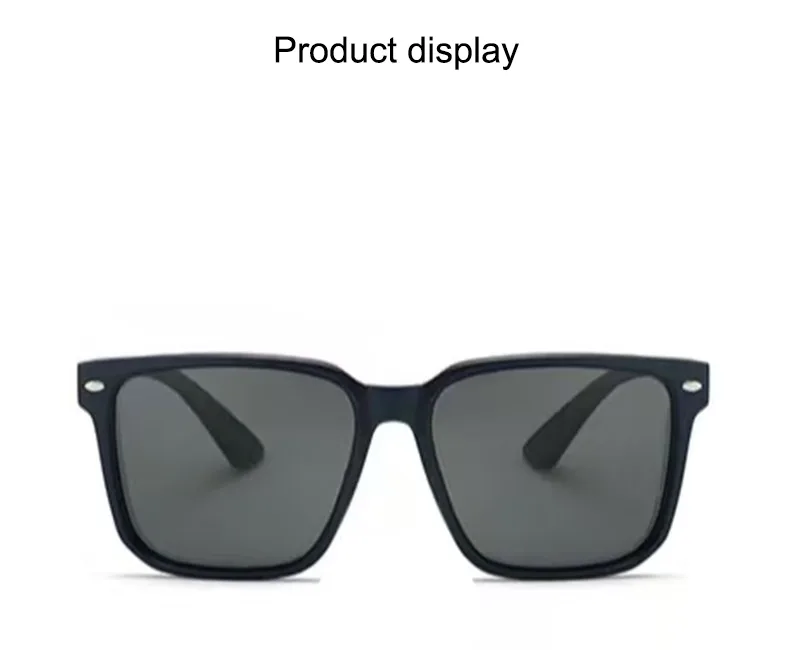Casual Business Retro Solid Color PC Polarized UV400 Protection Square Full Frame Glasses display picture 7