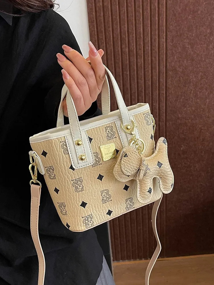 Women's Pu Leather Animal Color Block Argyle Cute Streetwear Square Zipper Shoulder Bag display picture 2