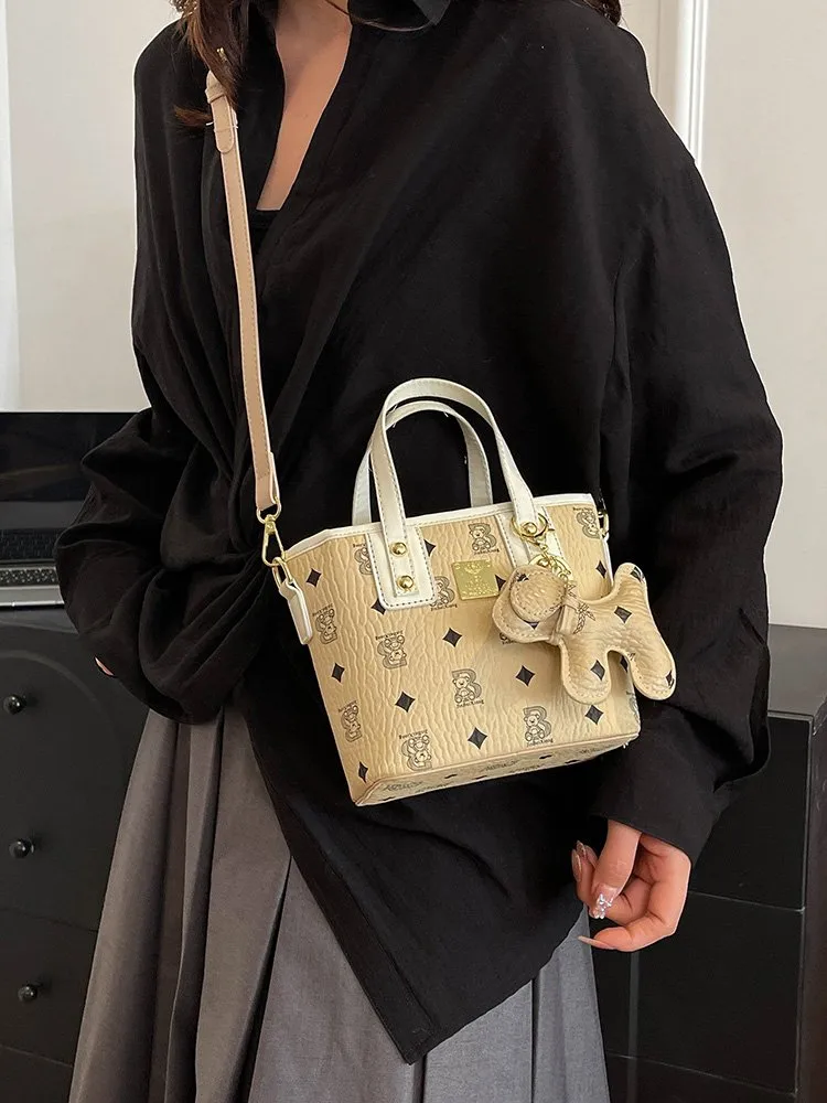 Women's Pu Leather Animal Color Block Argyle Cute Streetwear Square Zipper Shoulder Bag display picture 6