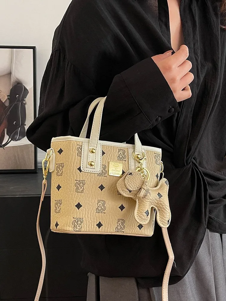 Women's Pu Leather Animal Color Block Argyle Cute Streetwear Square Zipper Shoulder Bag display picture 4
