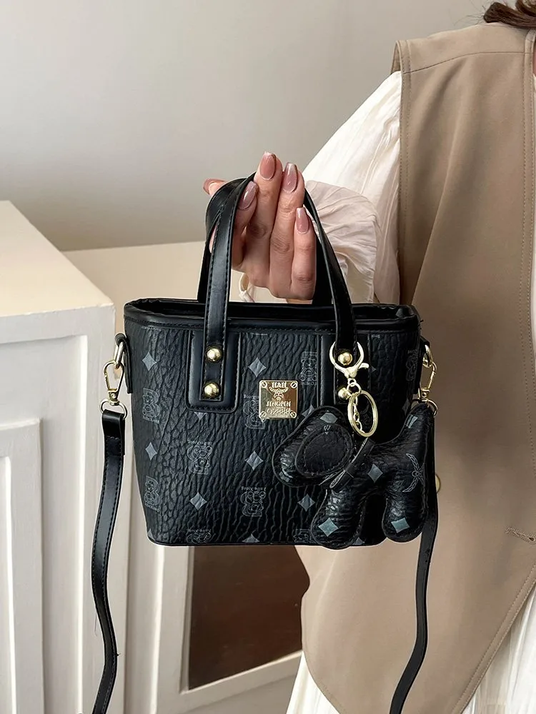 Women's Pu Leather Animal Color Block Argyle Cute Streetwear Square Zipper Shoulder Bag display picture 10