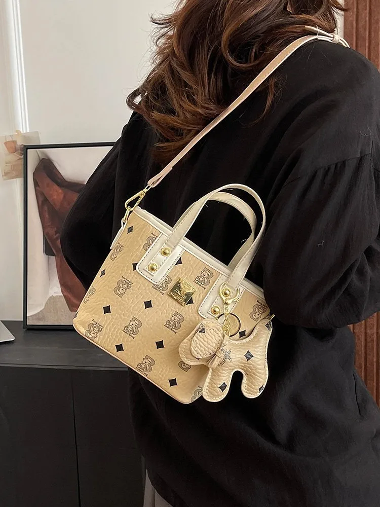 Women's Pu Leather Animal Color Block Argyle Cute Streetwear Square Zipper Shoulder Bag display picture 9