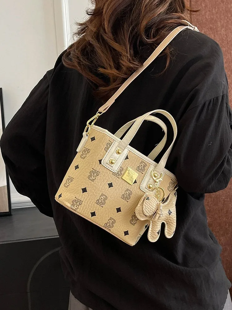 Women's Pu Leather Animal Color Block Argyle Cute Streetwear Square Zipper Shoulder Bag display picture 7