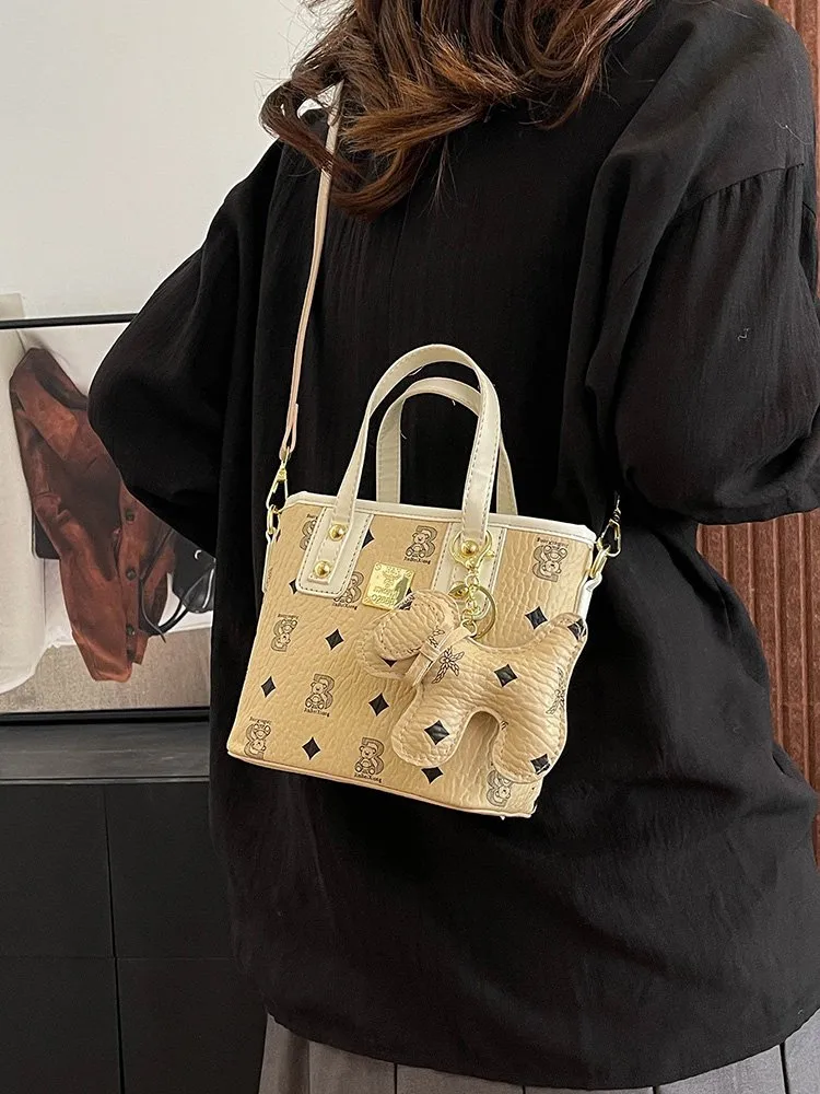 Women's Pu Leather Animal Color Block Argyle Cute Streetwear Square Zipper Shoulder Bag display picture 16