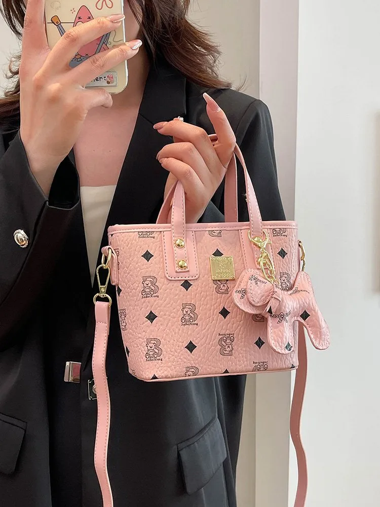 Women's Pu Leather Animal Color Block Argyle Cute Streetwear Square Zipper Shoulder Bag display picture 8
