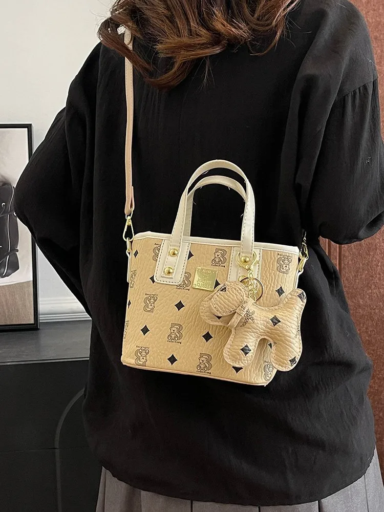 Women's Pu Leather Animal Color Block Argyle Cute Streetwear Square Zipper Shoulder Bag display picture 22