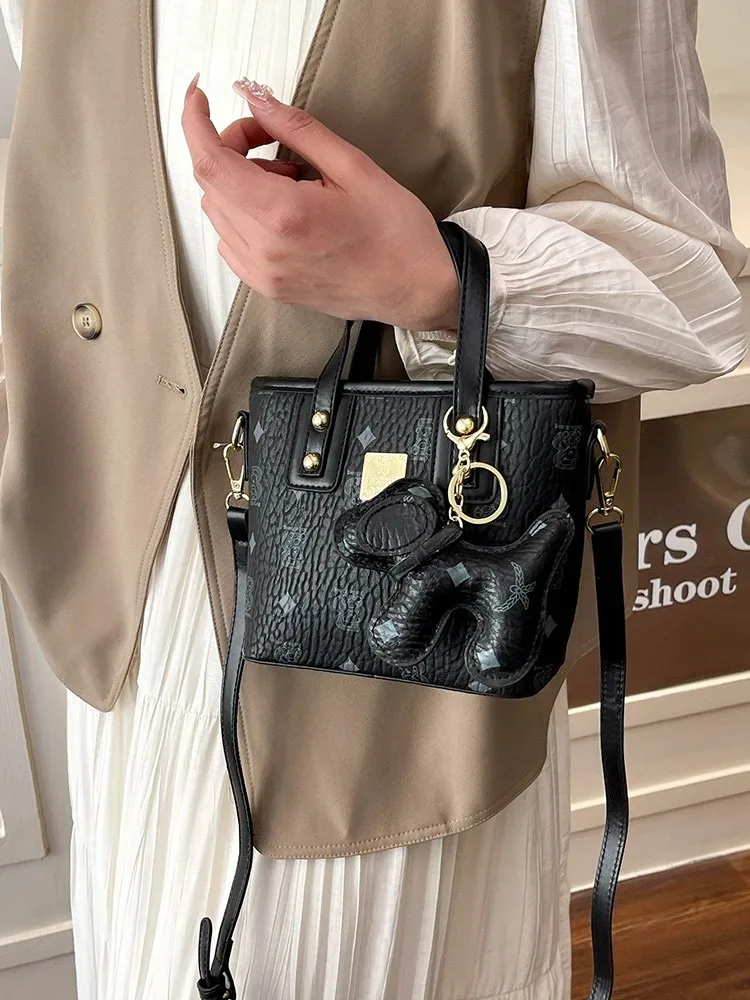 Women's Pu Leather Animal Color Block Argyle Cute Streetwear Square Zipper Shoulder Bag display picture 14