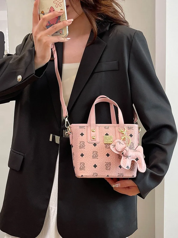Women's Pu Leather Animal Color Block Argyle Cute Streetwear Square Zipper Shoulder Bag display picture 15