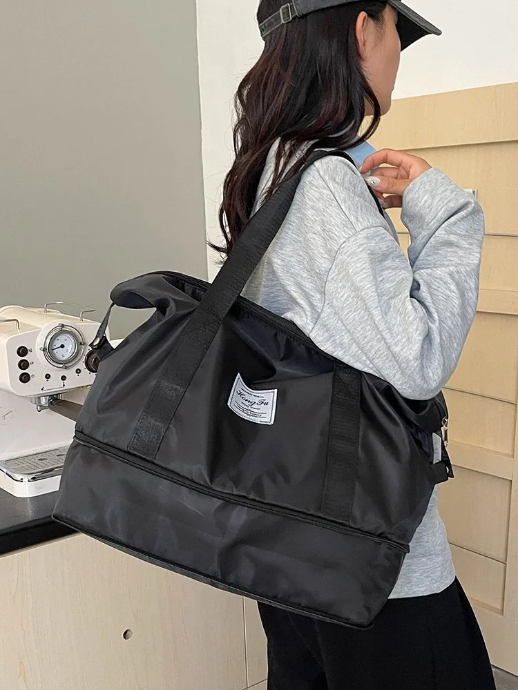 Women's Oxford Cloth Solid Color Classic Style Square Zipper Shoulder Bag Travel Bag display picture 17