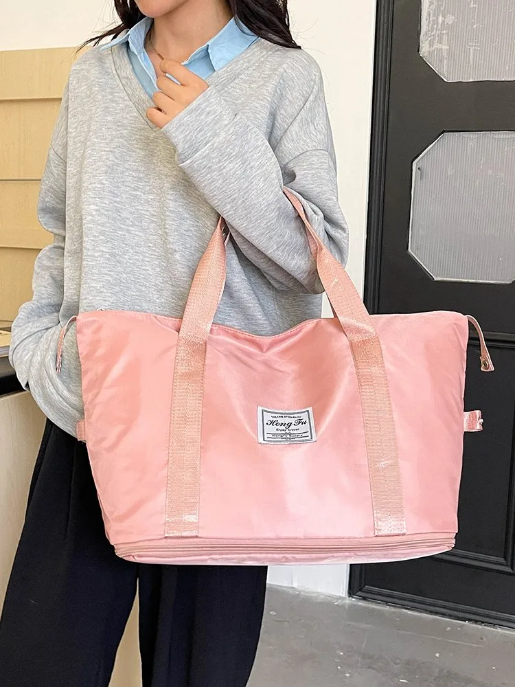 Women's Oxford Cloth Solid Color Classic Style Square Zipper Shoulder Bag Travel Bag display picture 13