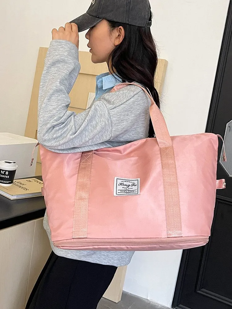 Women's Oxford Cloth Solid Color Classic Style Square Zipper Shoulder Bag Travel Bag display picture 19