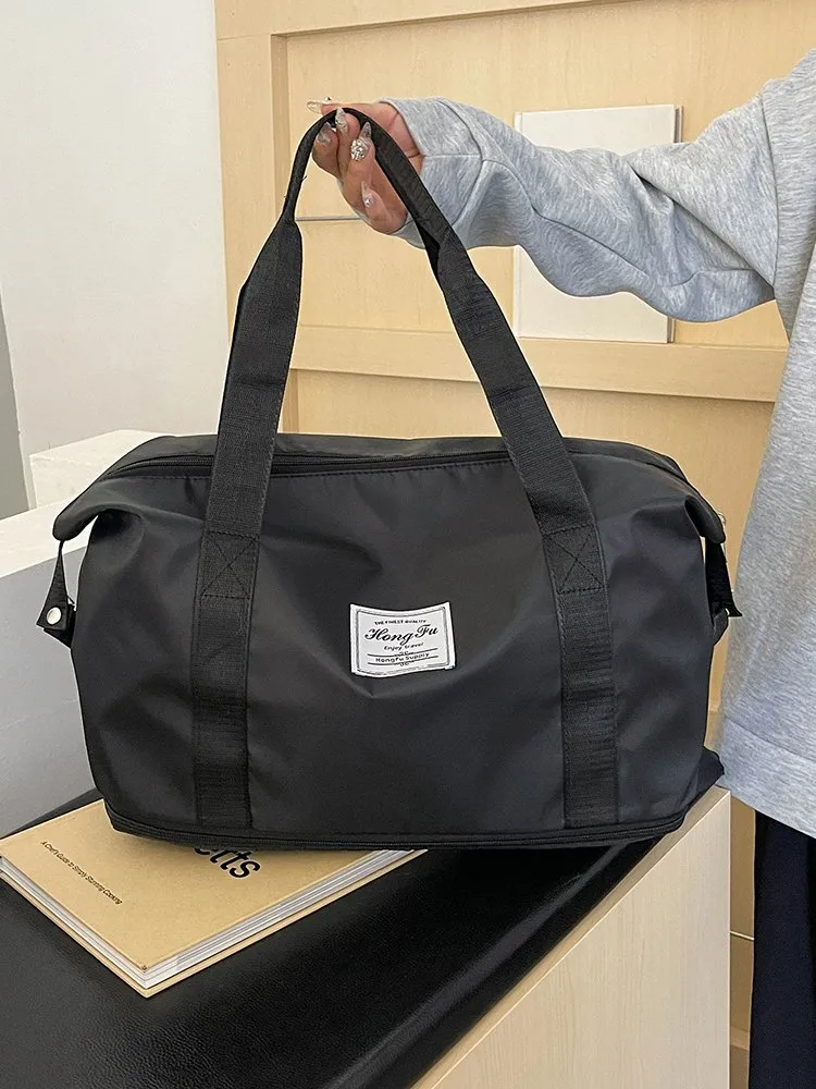 Women's Oxford Cloth Solid Color Classic Style Square Zipper Shoulder Bag Travel Bag display picture 10