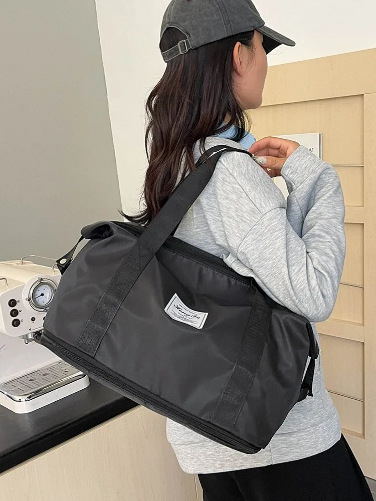 Women's Oxford Cloth Solid Color Classic Style Square Zipper Shoulder Bag Travel Bag display picture 24