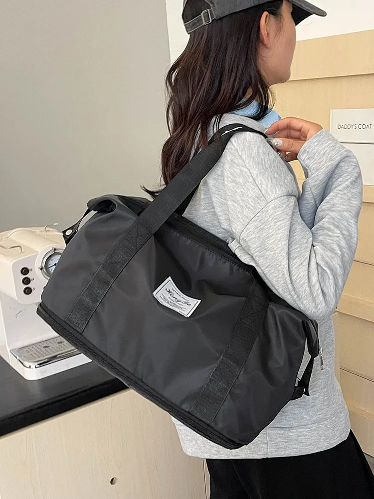 Women's Oxford Cloth Solid Color Classic Style Square Zipper Shoulder Bag Travel Bag display picture 11