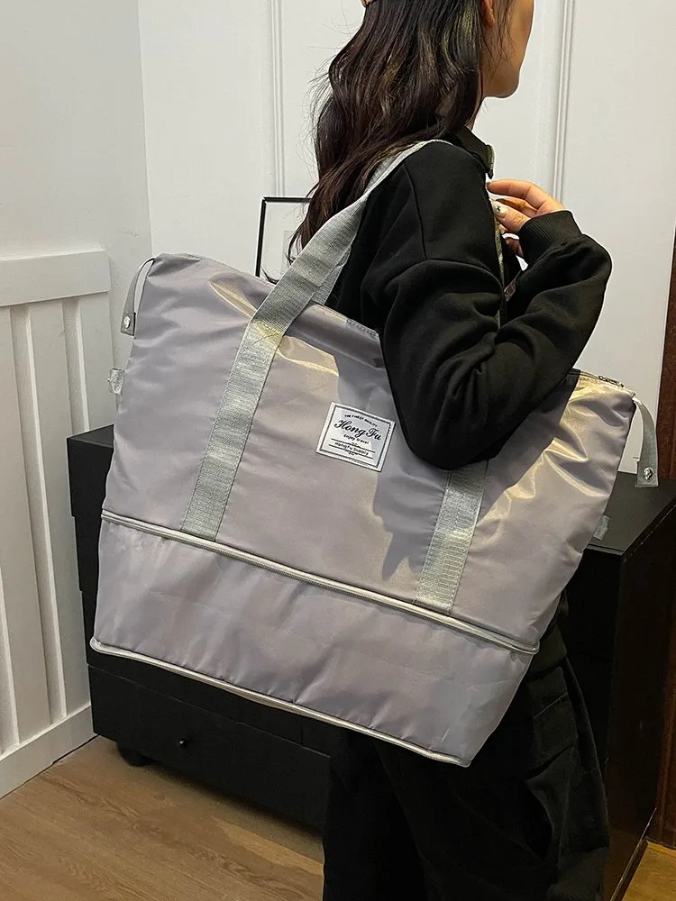 Women's Oxford Cloth Solid Color Classic Style Square Zipper Shoulder Bag Travel Bag display picture 20