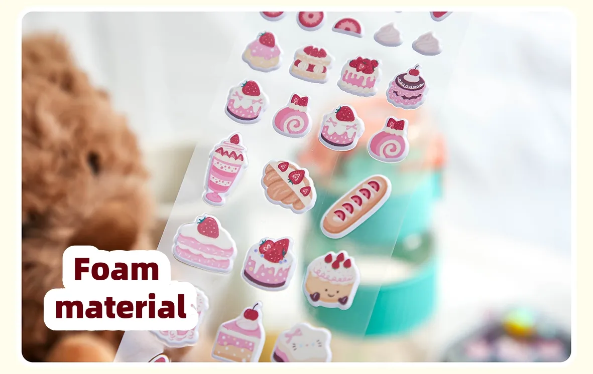 1 Piece Ice Cream Cake School Mixed Materials Cartoon Style Cute Stickers display picture 1