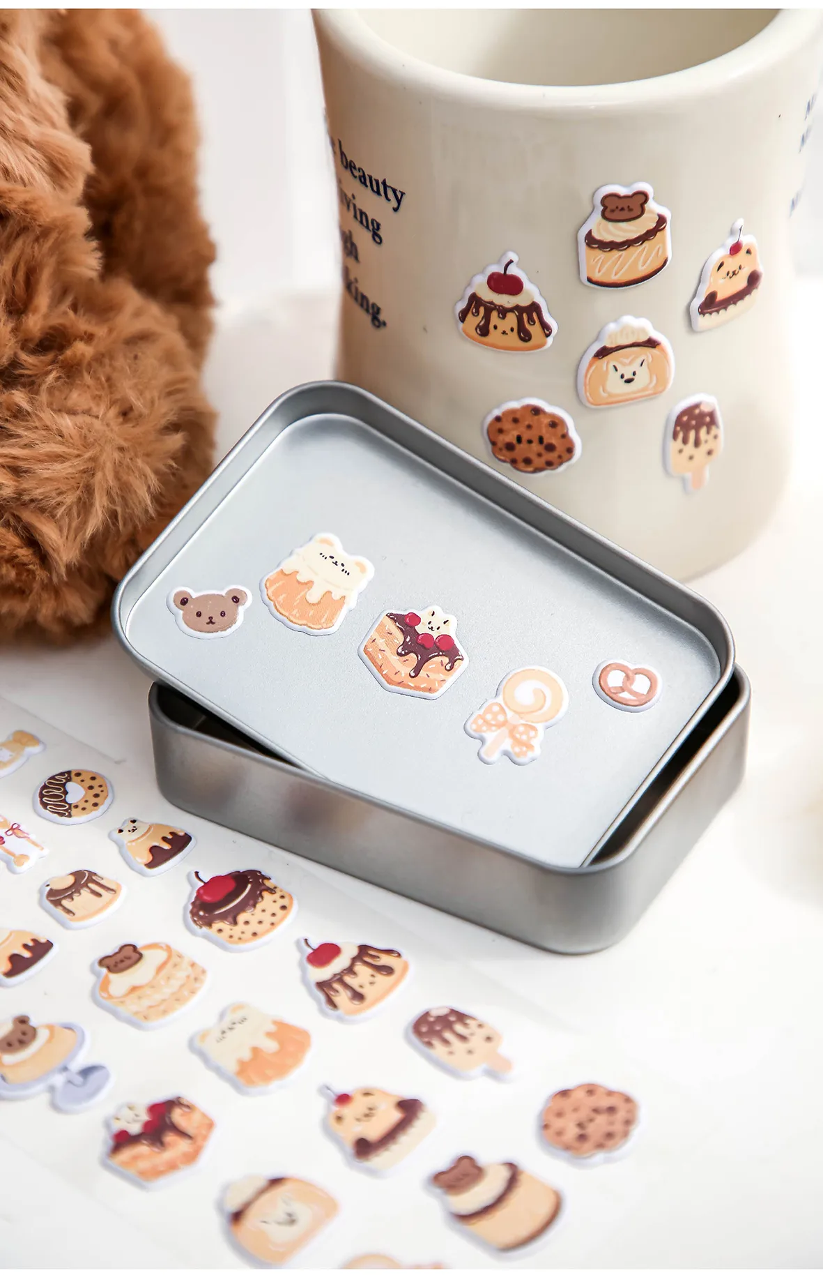 1 Piece Ice Cream Cake School Mixed Materials Cartoon Style Cute Stickers display picture 7