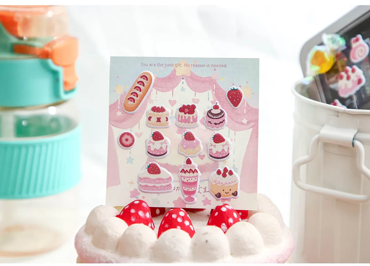 1 Piece Ice Cream Cake School Mixed Materials Cartoon Style Cute Stickers display picture 9