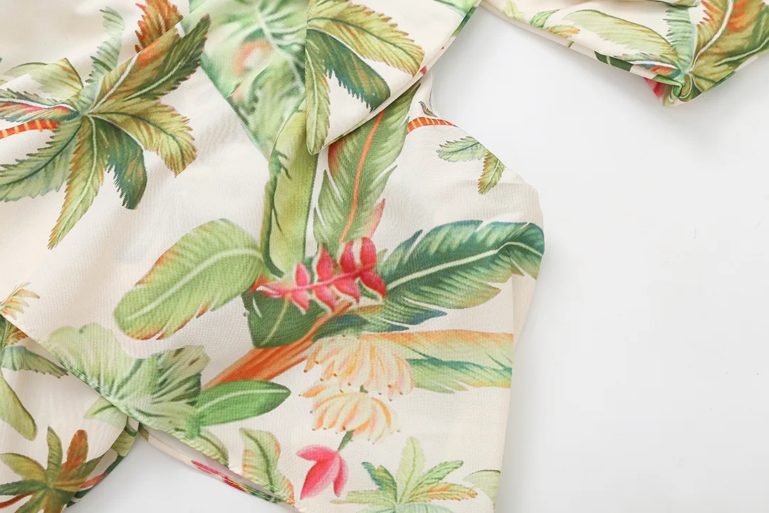 Women's Strap Dress Elegant Vacation Strap Hollow Out Sleeveless Leaf Coconut Tree Maxi Long Dress Holiday Travel display picture 4