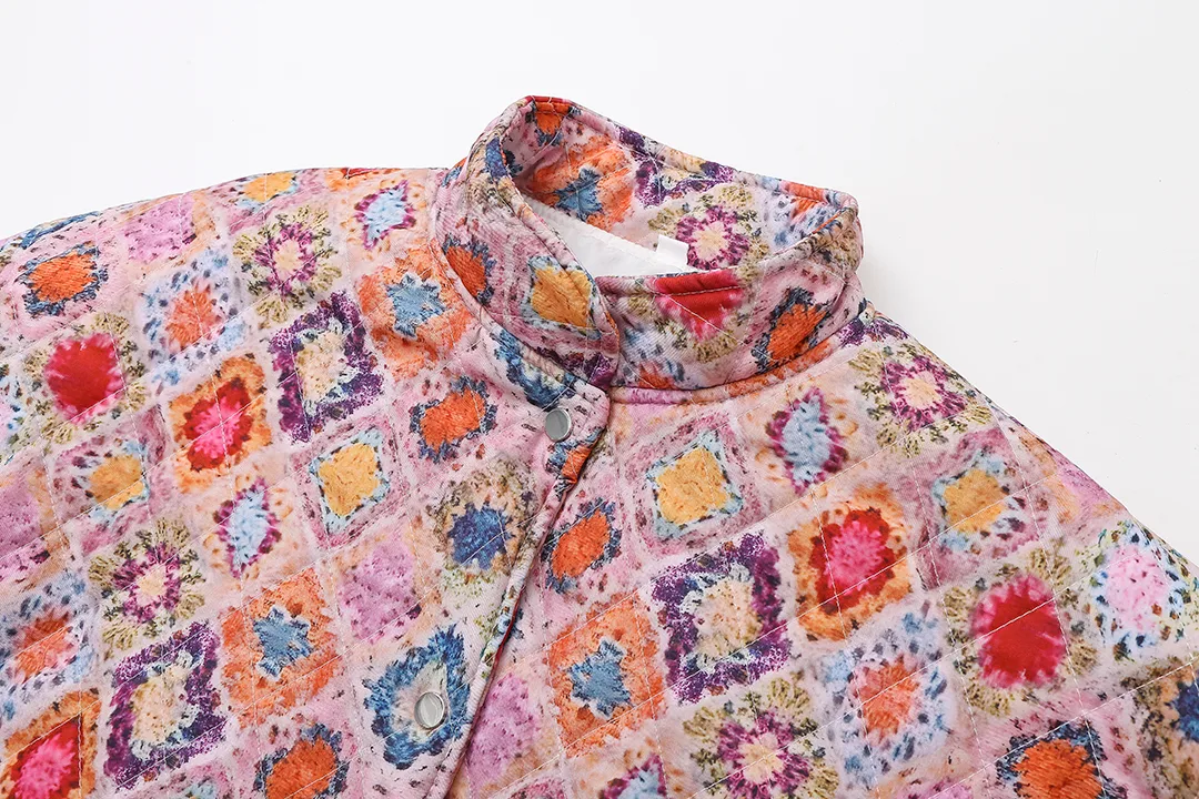 Women's Casual Geometric Argyle Single Breasted Coat display picture 10