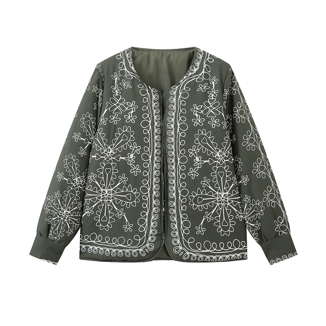 Women's Simple Style Printing Coat display picture 1