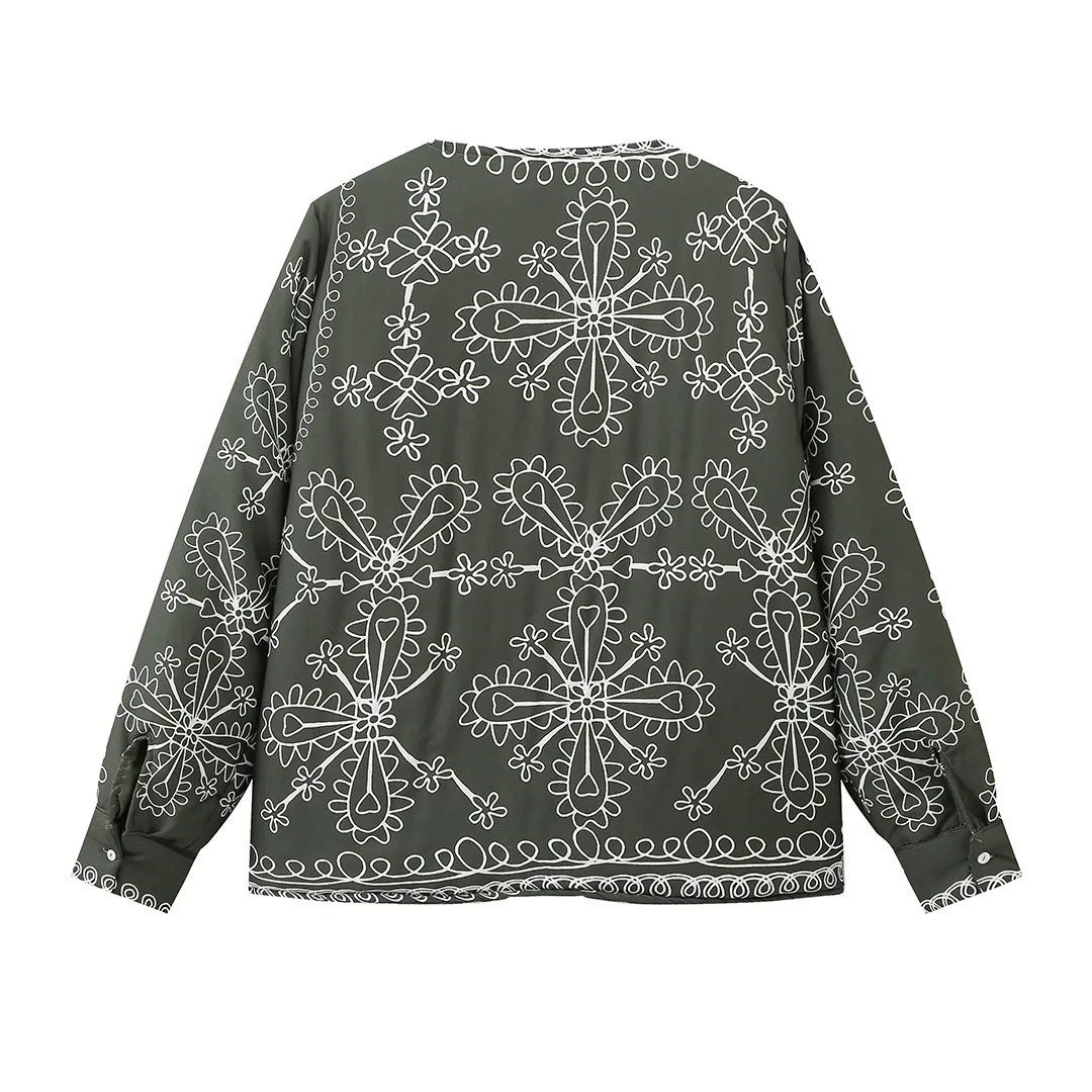 Women's Simple Style Printing Coat display picture 2