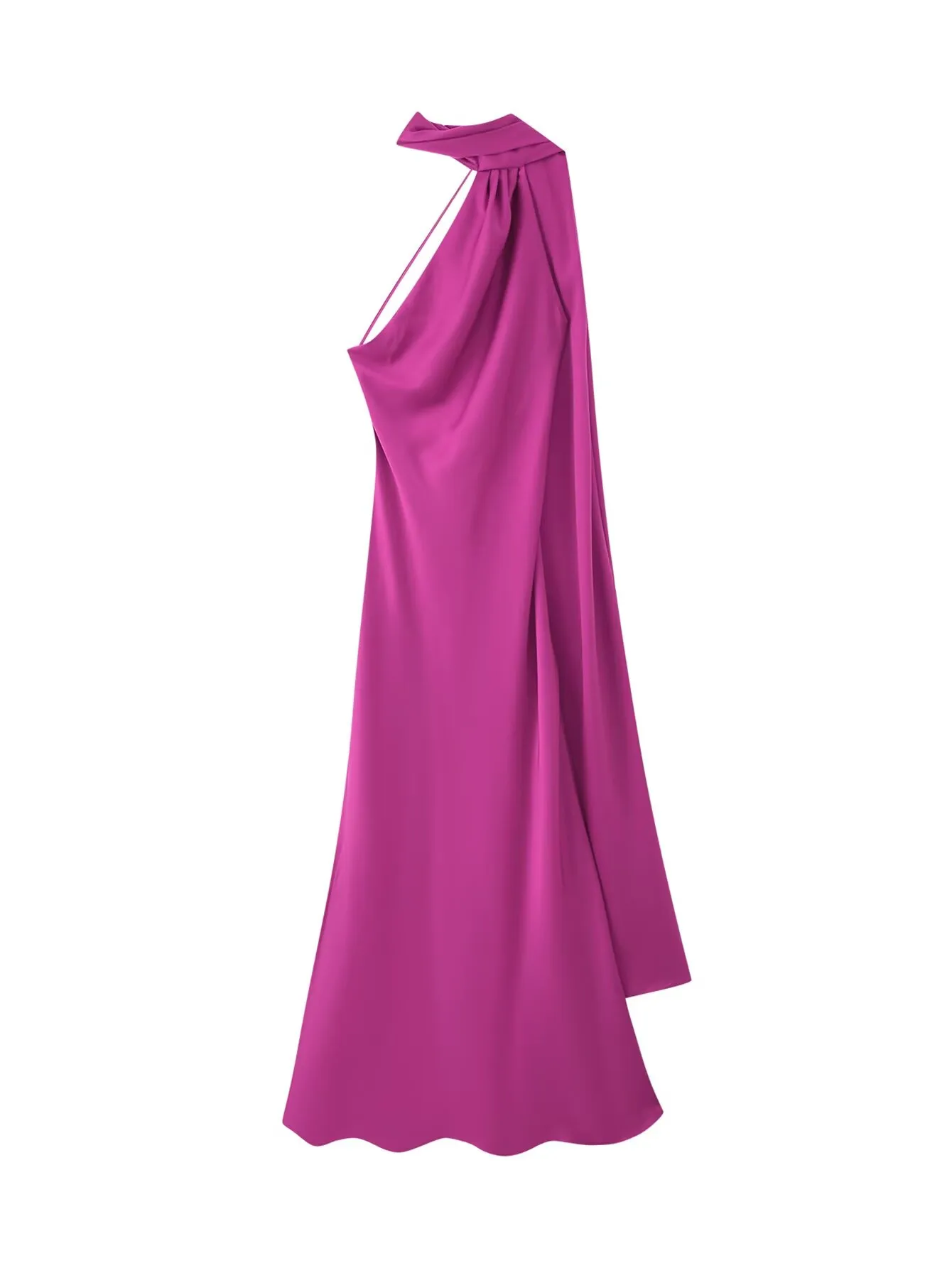 Women's Sheath Dress Casual Elegant Halter Neck Sleeveless Solid Color Maxi Long Dress Holiday Travel Daily display picture 1
