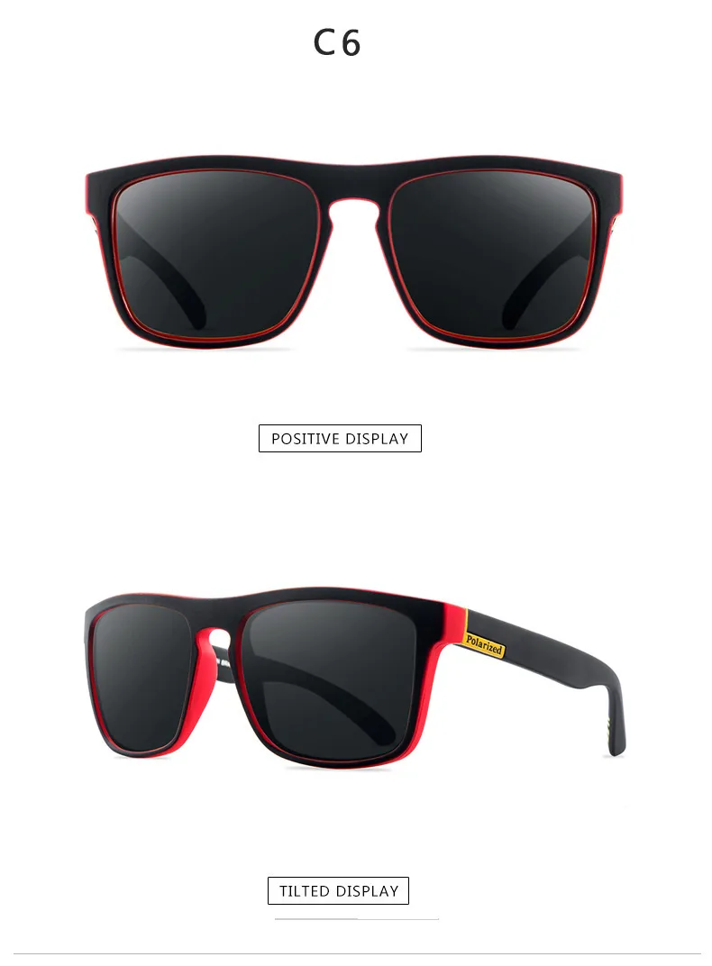 Elegant Sport Style Cool Style Solid Color PC PC Polarized UV400 Protection Square Mountain Style Sport Full Frame Glasses display picture 7