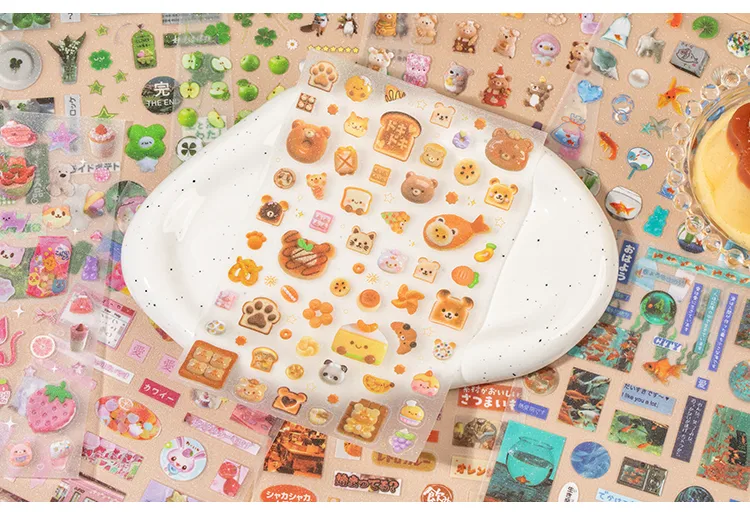 1 Piece Animal School PET Cute Retro Stickers display picture 17