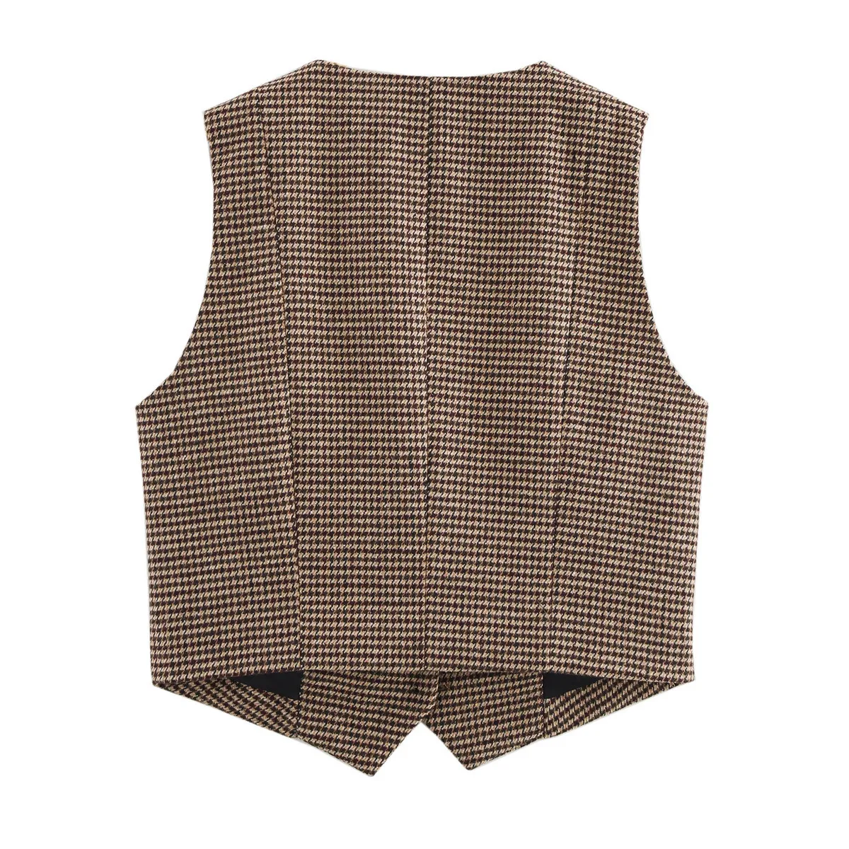 Women's Streetwear Houndstooth Coat Jacket display picture 10