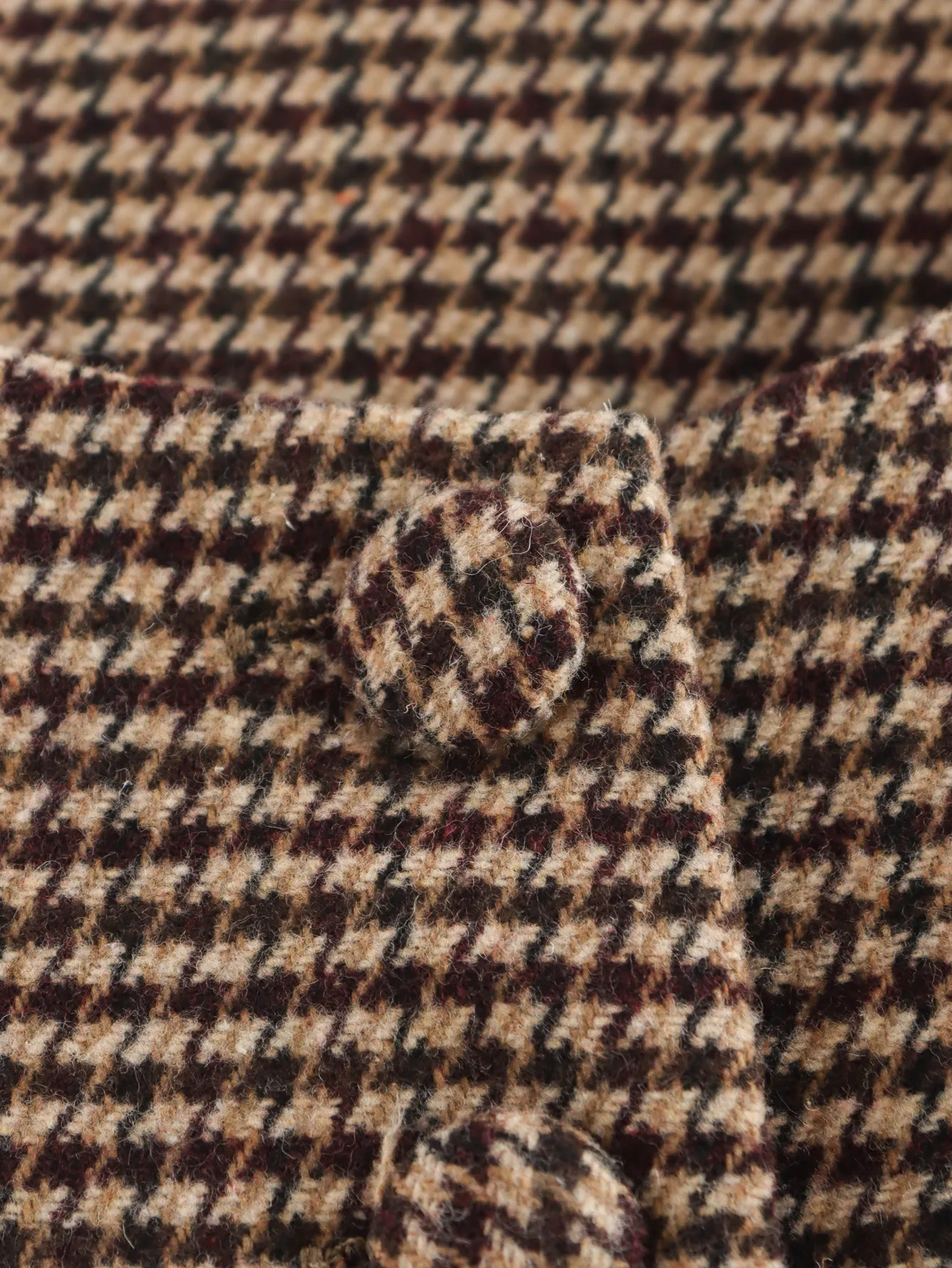 Women's Streetwear Houndstooth Coat Jacket display picture 6