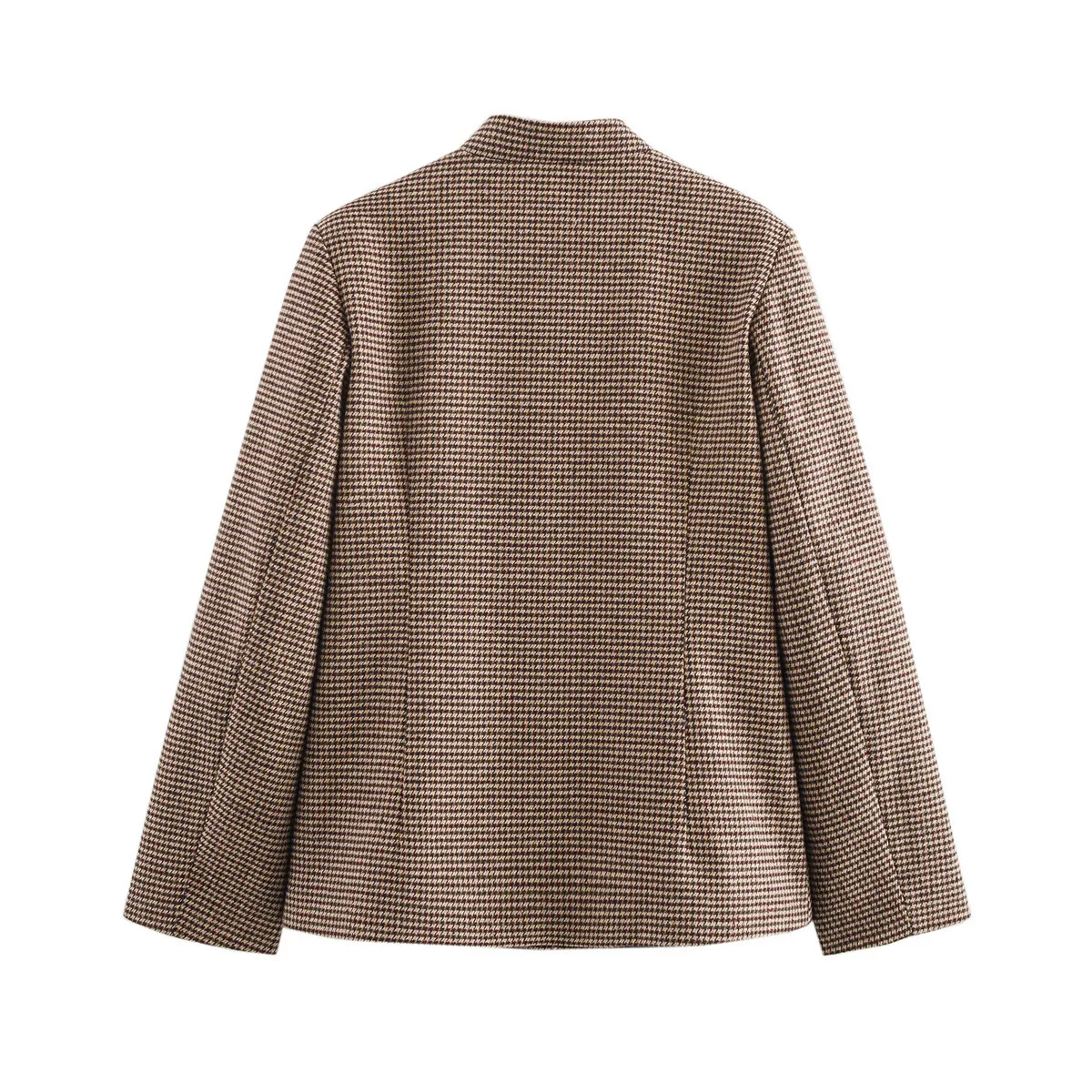 Women's Streetwear Houndstooth Coat Jacket display picture 12