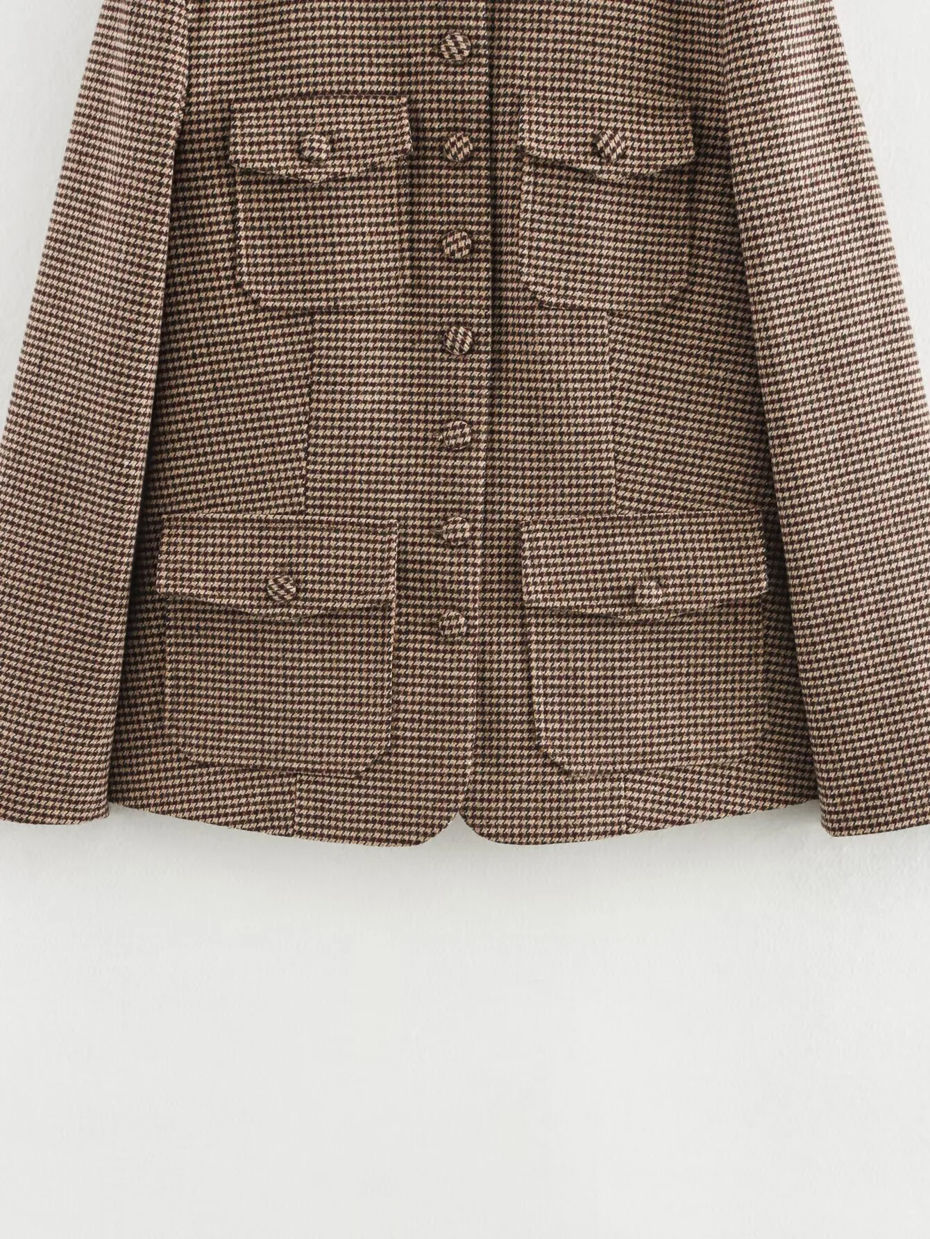 Women's Streetwear Houndstooth Coat Jacket display picture 14