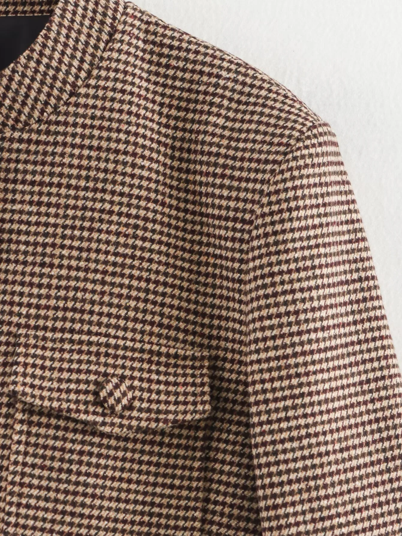 Women's Streetwear Houndstooth Coat Jacket display picture 15