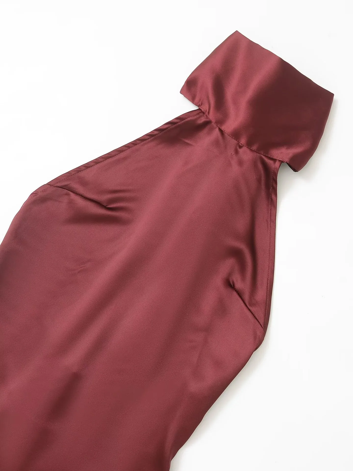 Women's Sheath Dress Sexy Halter Neck Sleeveless Solid Color Maxi Long Dress Tea Party display picture 4