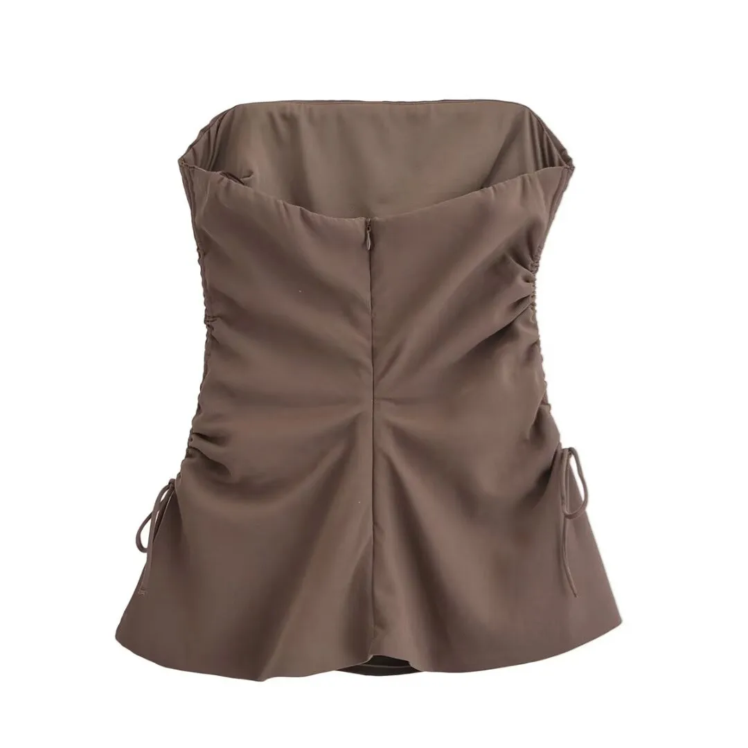 Daily Women's Casual Elegant Solid Color Polyester Pleated Pant Co-ord Set Shorts Sets display picture 3