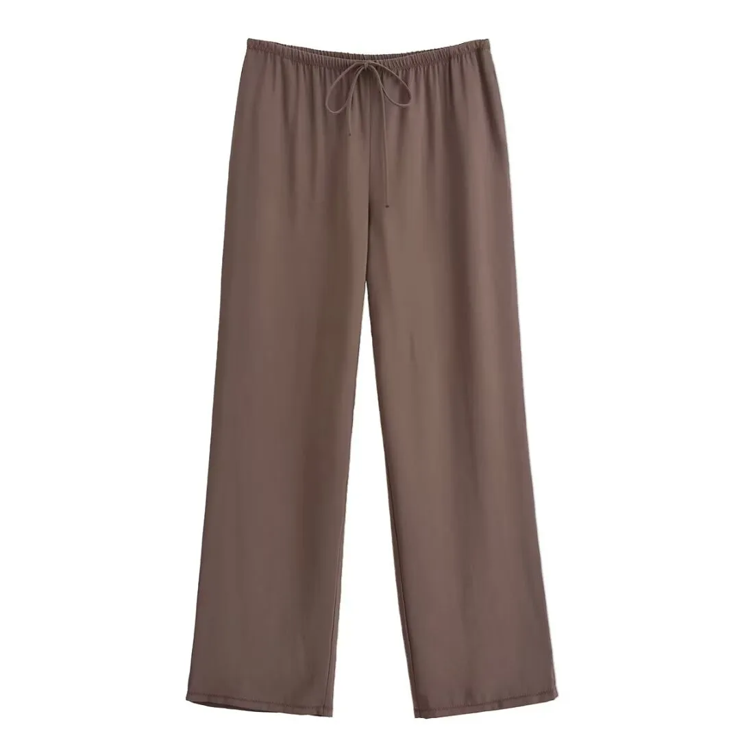 Daily Women's Casual Elegant Solid Color Polyester Pleated Pant Co-ord Set Shorts Sets display picture 4