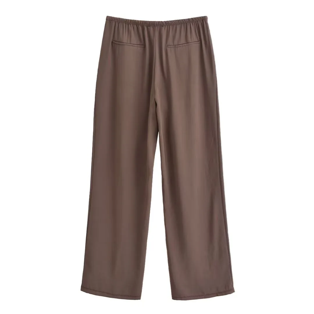 Daily Women's Casual Elegant Solid Color Polyester Pleated Pant Co-ord Set Shorts Sets display picture 5