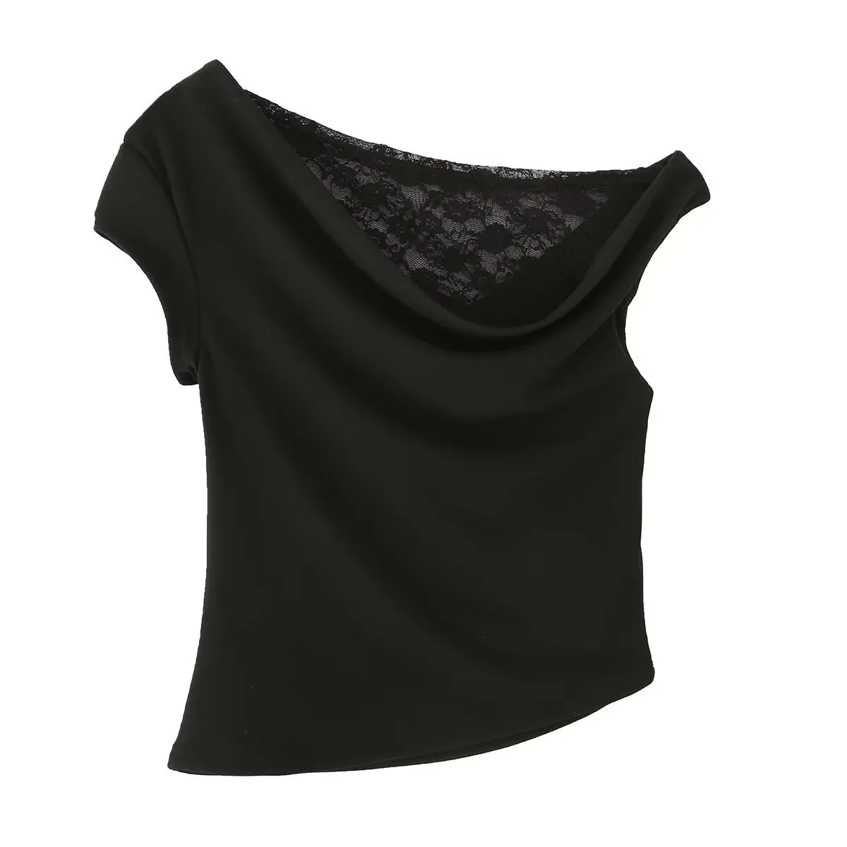 Women's T-shirt Short Sleeve T-Shirts Casual Elegant Sexy Lace display picture 6