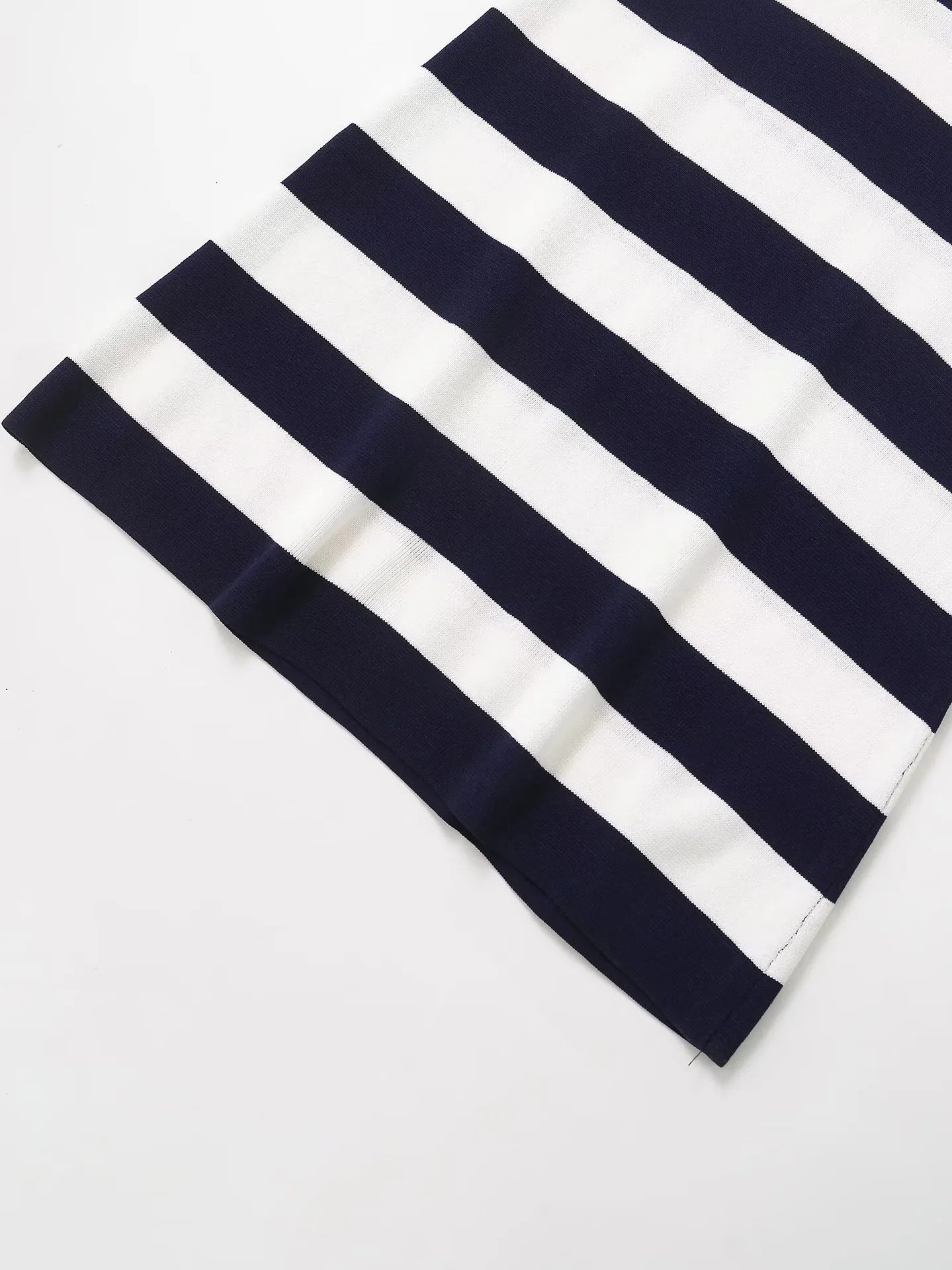Women's Sheath Dress Elegant Turndown Sleeveless Stripe Above Knee Holiday Daily display picture 5