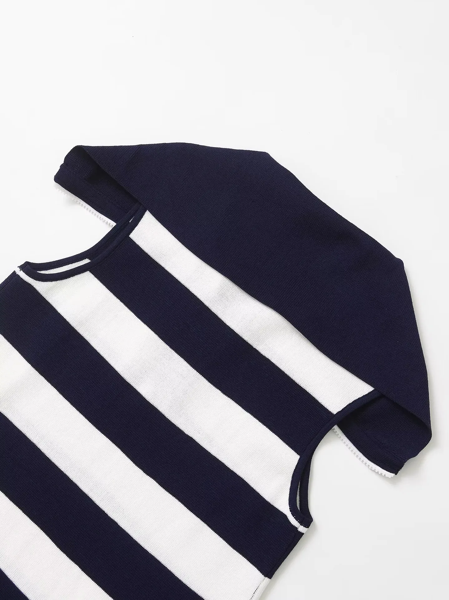 Women's Sheath Dress Elegant Turndown Sleeveless Stripe Above Knee Holiday Daily display picture 10