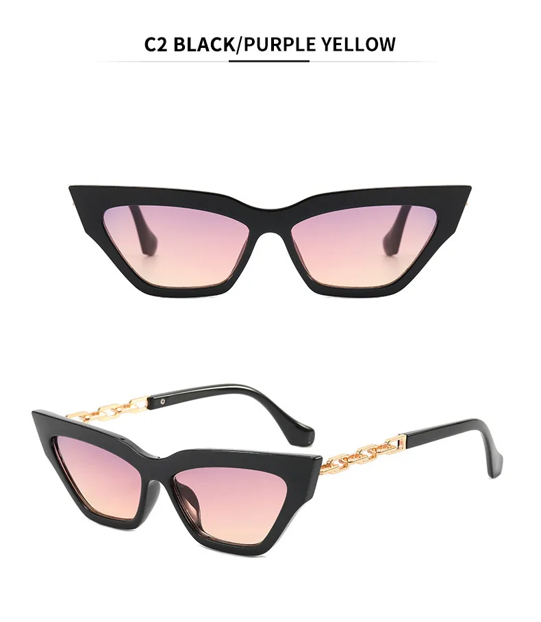 IG Style Personality All-Matching Elegant Solid Color PC UV400 Protection Cat Eye Butterfly Frame Full Frame Glasses display picture 9