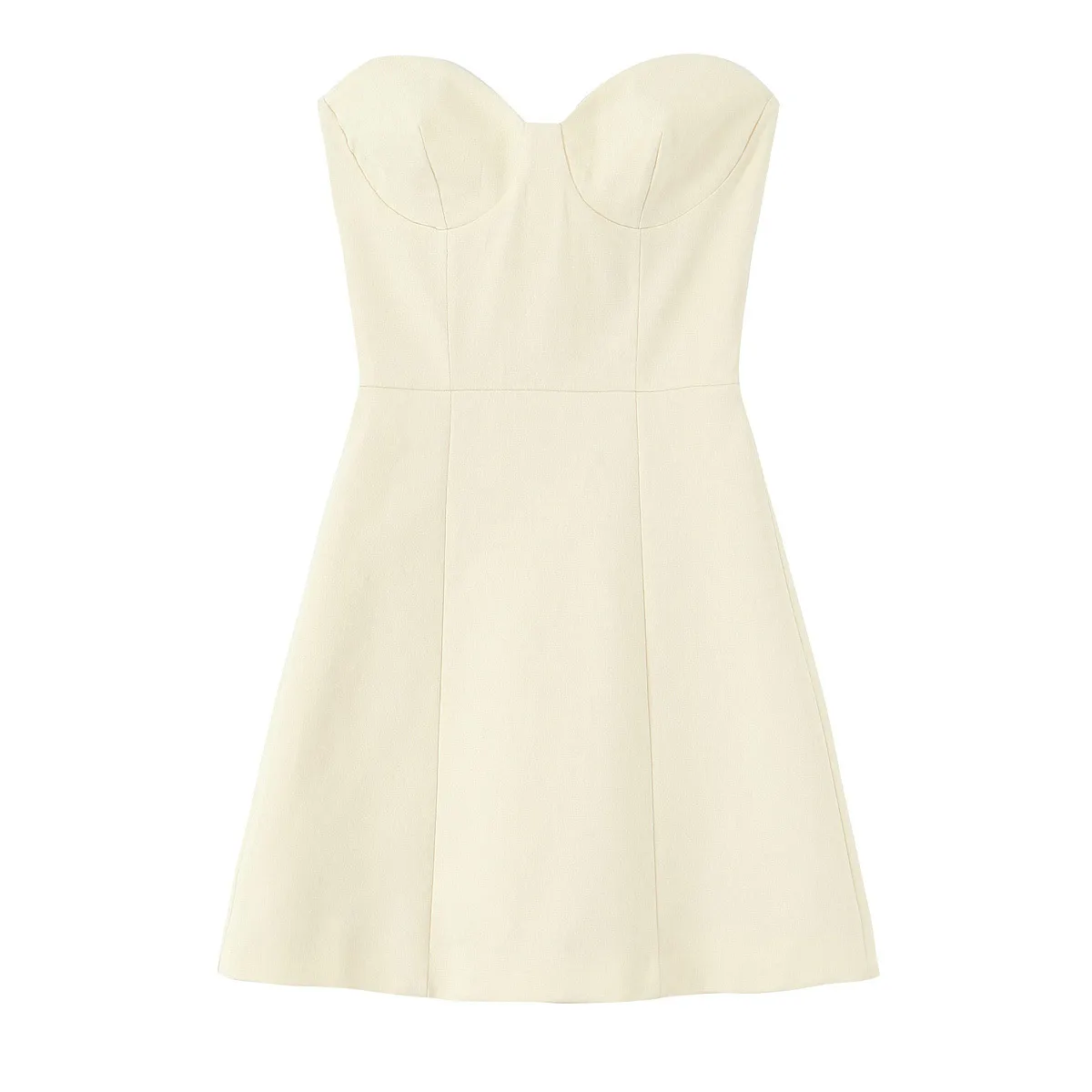 Women's A- Line Skirt Sexy Strapless Sleeveless Solid Color Above Knee Daily Street display picture 1