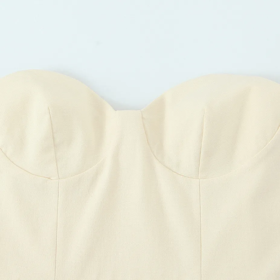 Women's A- Line Skirt Sexy Strapless Sleeveless Solid Color Above Knee Daily Street display picture 3