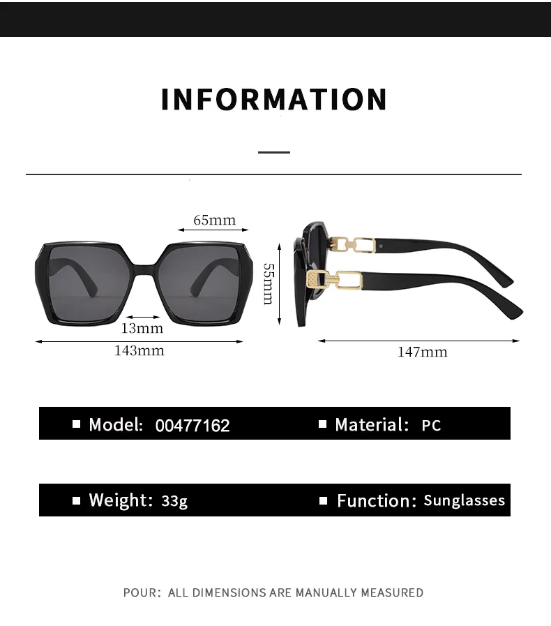 Casual Elegant Streetwear Solid Color PC UV400 Protection Tinted Lenses Square Full Frame Glasses display picture 8