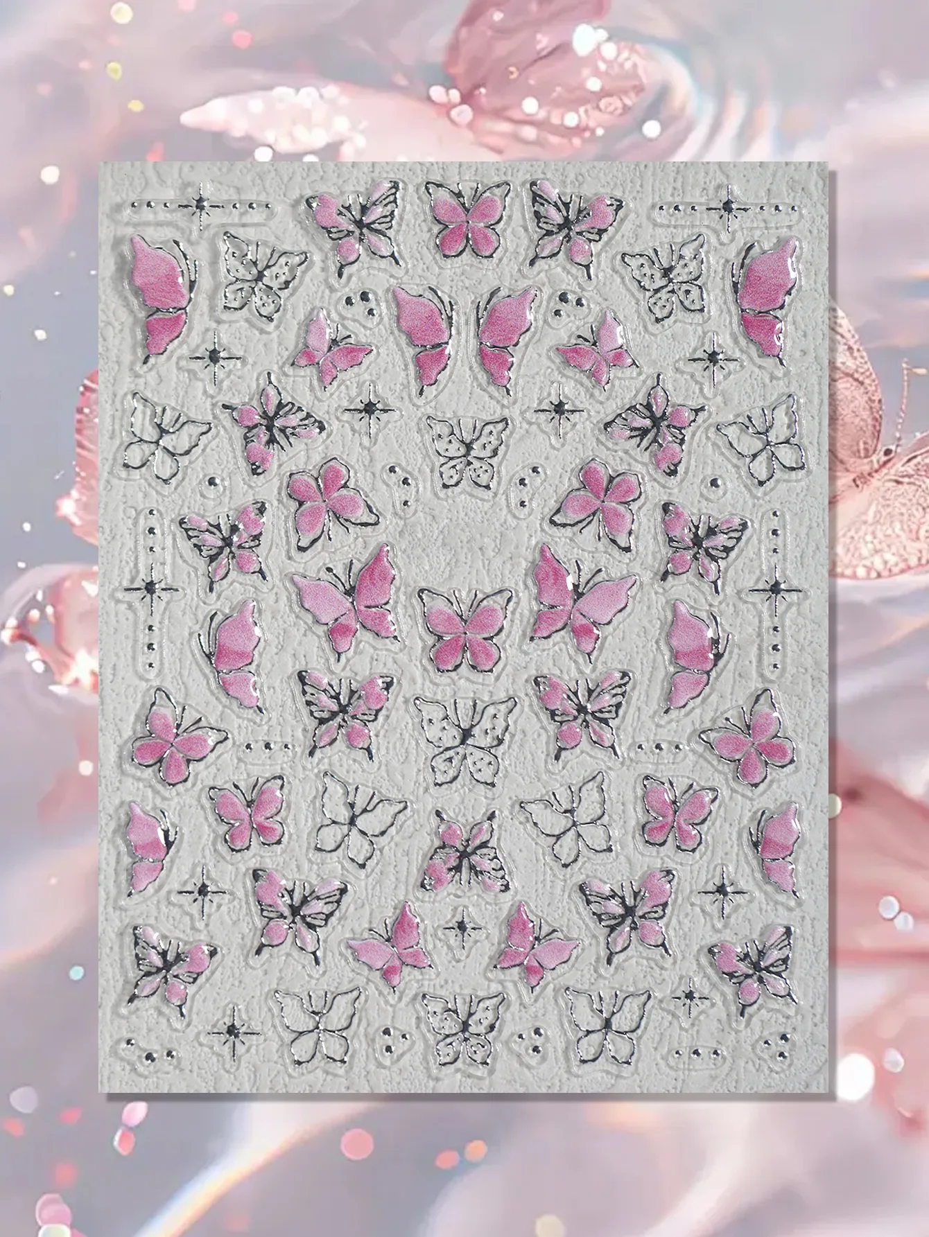 IG Style Princess Cartoon Style Butterfly Nail Stickers Nail Sticker display picture 6